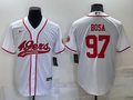 Men's San Francisco 49ers Nick Bosa #97 White Game Jersey1 Joint Edition