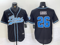 Men's Detroit Lions Jahmyr Gibbs #26 Black Game Jersey1