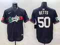 Men's Los Angeles Dodgers Mookie Betts #50 Black Game Jersey