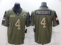 Men's Dallas Cowboys Dak Prescott #4 Brown Game Player Jersey1
