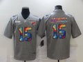 Men's Kansas City Chiefs Patrick Mahomes #15 Gray Game Player Jersey1