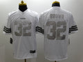 Men's Cleveland Browns Jim Brown #32 White Game Jersey1