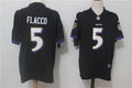 Men's Baltimore Ravens Joe Flacco #5 Black Game Jersey1
