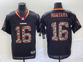 Men's San Francisco 49ers Joe Montana #16 Black Player Jersey1