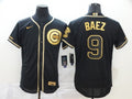 Men's Chicago Cubs Javier Baez #9 Black Stitched Jersey1