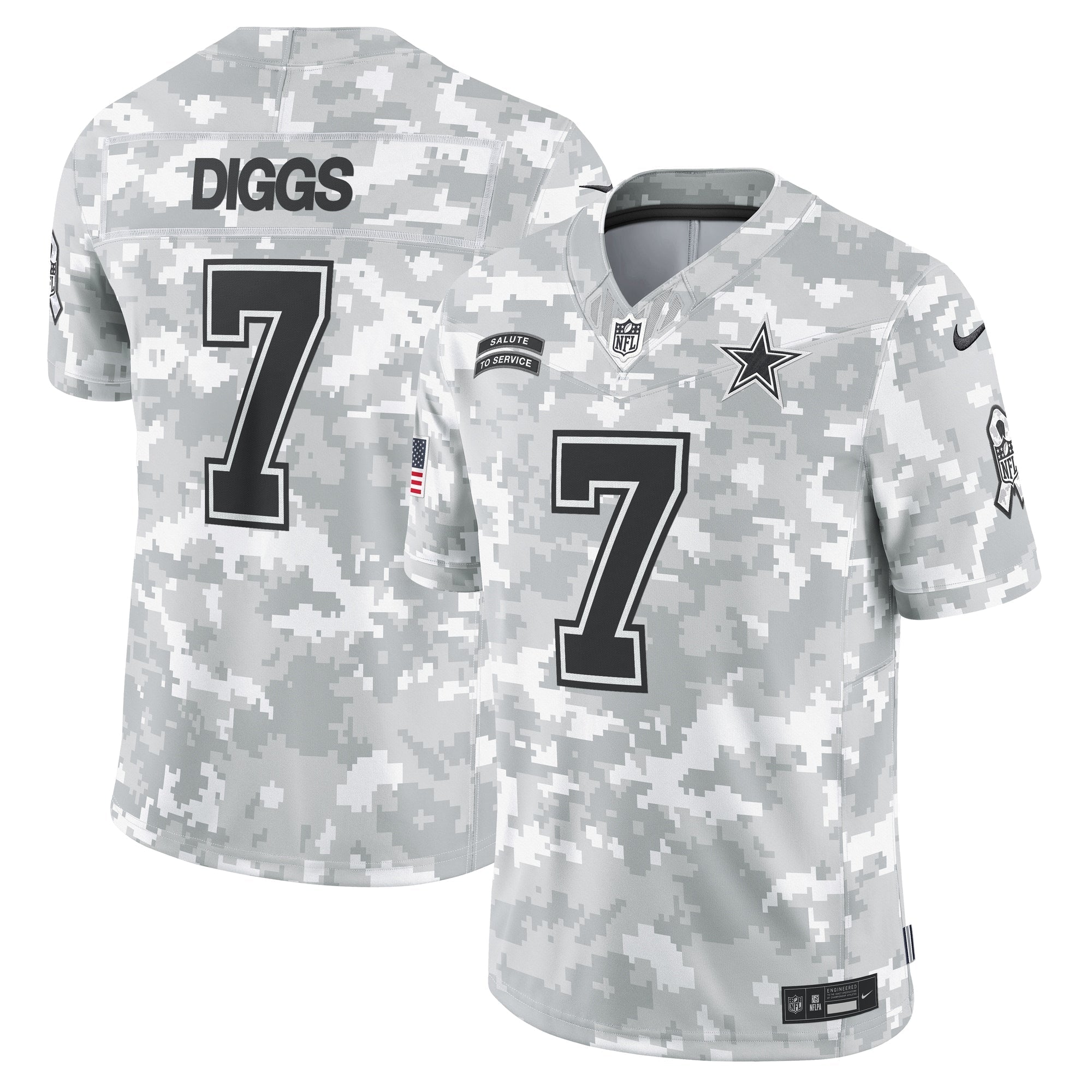 Trevon Diggs Dallas Cowboys Nike 2024 Salute to Service Limited Jersey - Arctic Camo