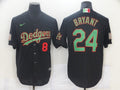 Men's Los Angeles Dodgers Kobe Bryant #8-24 Black Stitched Jersey1