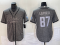 Men's Detroit Lions Sam LaPorta #87 Gray Game Jersey1 Joint Edition