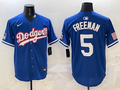 Men's Los Angeles Dodgers Freddie Freeman #5 Royal Player Jersey