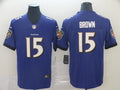 Men's Baltimore Ravens Marquise Brown #15 Purple Game Player Jersey1