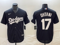 Men's Los Angeles Dodgers Shohei Ohtani #17 Black Replica Player Jersey1