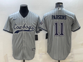 Men's Dallas Cowboys Micah Parsons #11 Gray Game Player Jersey1 Joint Edition