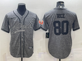 Men's San Francisco 49ers Jerry Rice #80 Grey Game Jersey1 Joint Edition