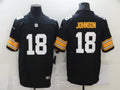 Men's Pittsburgh Steelers Diontae Johnson #18 Black Player Game Jersey1