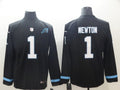 Men's Carolina Panthers #1 Cam Newton Black Player Game Jersey1