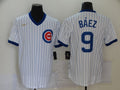 Men's Chicago Cubs Javier Baez #9 White Stitched Jersey1