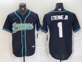 Men's Jacksonville Jaguars Travis Etienne Jr #1 Black Game Jersey1