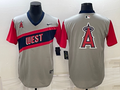 Men's Los Angeles Angels Gray Replica Player Jersey1