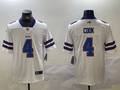 Men's Buffalo Bills James Cook #4 White Game Player Jersey1