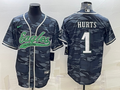 Men's Philadelphia Eagles Jalen Hurts #1 Grey Camouflage Game Jersey1 Joint Edition