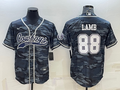 Men's Dallas Cowboys CeeDee Lamb #88 Grey Camouflage Game Jersey1 Joint Edition