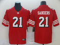 Men's San Francisco 49ers Deion Sanders #21 Red Game Player Jersey1