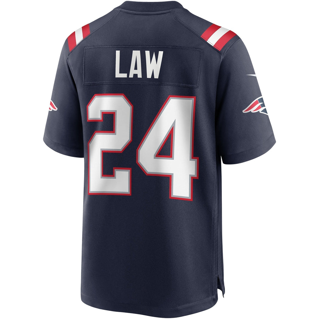 Ty Law New England Patriots Nike Game Retired   Jersey - Navy