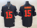 Men's Kansas City Chiefs Patrick Mahomes #15 Black Fashion Game Jersey1