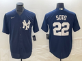 Men's New York Yankees Juan Soto #22 Navy Replica Player Jersey1