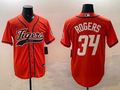 Men's Detroit Tigers Jake Rogers #34 Orange Replica Player Jersey