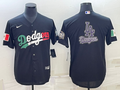 Men's Los Angeles Dodgers Black Replica Baseball Jersey1
