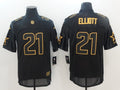 Men's Dallas Cowboys #21 Ezekiel Elliott Black Game Team Jersey1