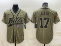 Men's Buffalo Bills Josh Allen #17 Olive 2022 Salute To Service Limited Jersey1 Joint Edition