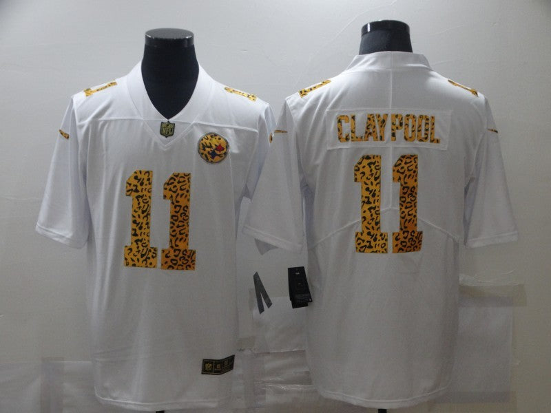 Men's Pittsburgh Steelers Chase Claypool #11 White Game Player Jersey1
