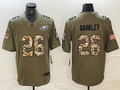 Men's Philadelphia Eagles Saquon Barkley #26 Olive Game Player Jersey1