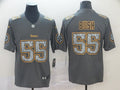 Men's Pittsburgh Steelers Devon Bush Jr. #55 Gray Player Game Jersey1
