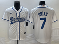 Men's Los Angeles Dodgers Julio Urias #7 White Player Jersey1 Joint Edition