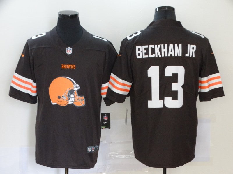 Men's Cleveland Browns Odell Beckham Jr. #13 Brown Authentic Game Jersey1