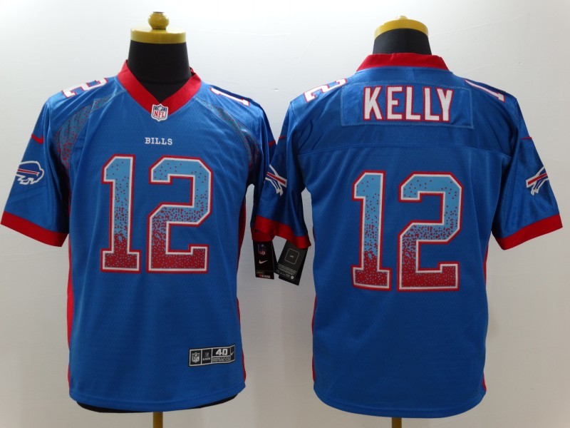 Men's Buffalo Bills Jim Kelly #12 Blue Game Player Jersey1