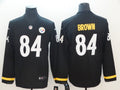 Men's Pittsburgh Steelers Antonio Brown #84 Black Game Player Jersey1