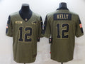 Men's Buffalo Bills Jim Kelly #12 Brown Game Jersey1
