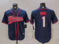 Men's Houston Texans Stefon Diggs #1 Navy Player Jersey1