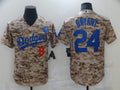 Men's Los Angeles Dodgers Kobe Bryant #8-24 Camouflage Replica Baseball Jersey1