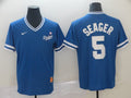Men's Los Angeles Dodgers Corey Seager #5 Blue Game Player Jersey1