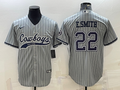 Men's Dallas Cowboys Emmitt Smith #22 Gray Game Player Jersey1 Joint Edition