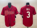 Men's Houston Texans Tank Dell #3 Red Player Jersey1 Joint Edition
