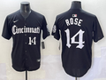 Men's Cincinnati Reds Pete Rose #14 Black Replica Player Jersey