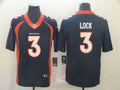 Men's Denver Broncos Drew Lock #3 Navy Game Jersey1