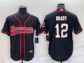 Men's Tampa Bay Buccaneers Tom Brady #12 Black Game Jersey1 Joint Edition