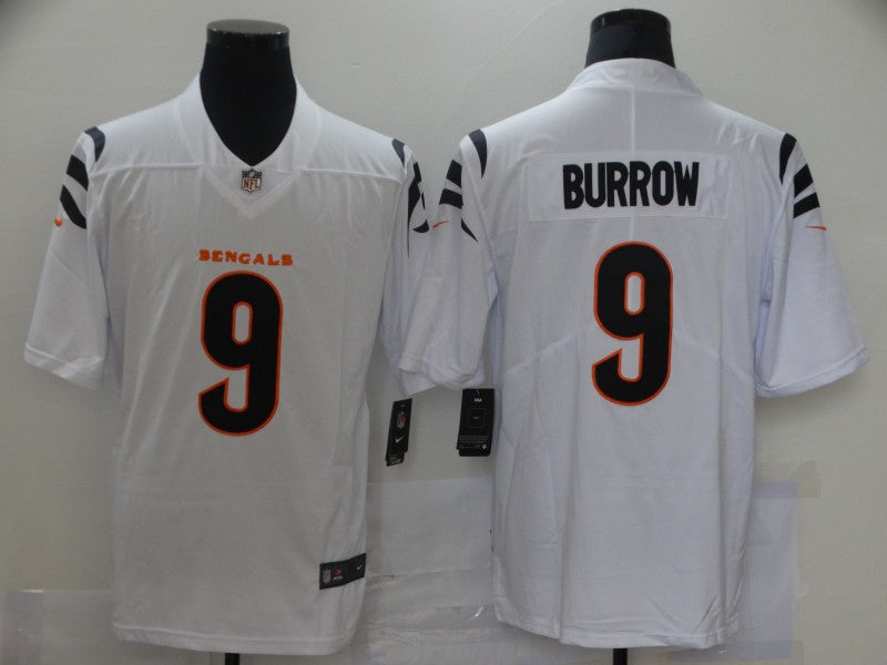 Men's Cincinnati Bengals Joe Burrow #9 White Game Player Jersey1